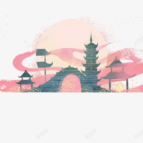 雷峰塔断桥图png免抠素材_88icon https://88icon.com 免抠图 古代 和尚 寺庙 寺院 断桥 雷峰塔