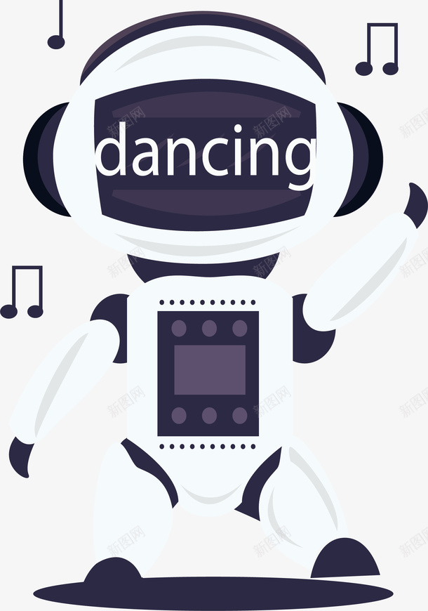 跟着音乐跳舞的机器人矢量图ai免抠素材_88icon https://88icon.com 智能机器人 机器人 矢量png 矢量图 跳舞 跳舞姿势 跳舞机器人 闻歌起舞