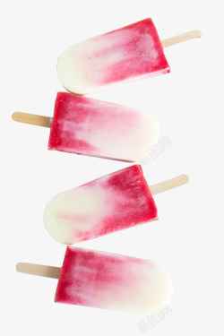 夏天冰棒树莓酸奶冰棒高清图片