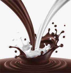 动感巧克力美味巧克力牛奶高清图片