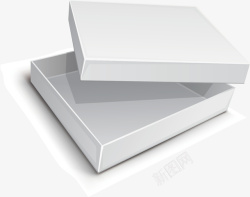 长方形立方体打开的盒子矢量图高清图片
