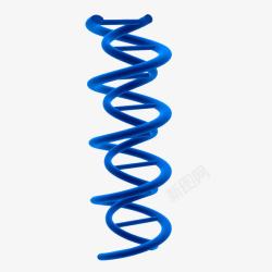 蓝色DNA链条素材