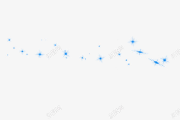 炫彩蓝色梦幻星星漂带psd免抠素材_88icon https://88icon.com 大方 梦幻 简约 美 蓝色