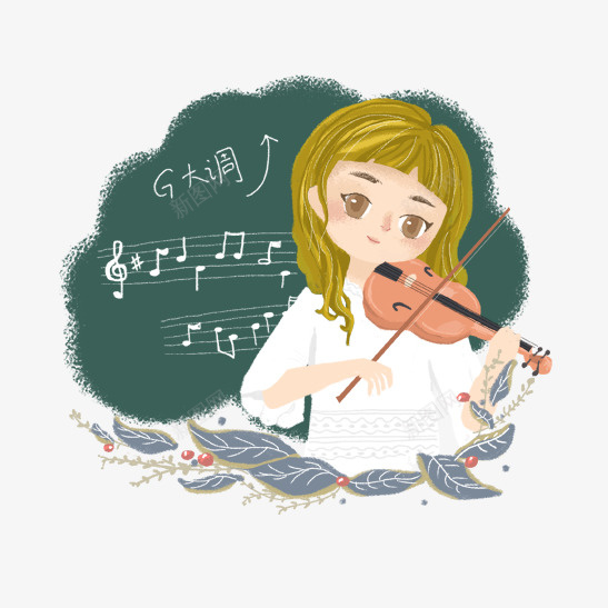 教音乐的卡通女老师png免抠素材_88icon https://88icon.com 动漫动画 卡通人物 卡通手绘 女老师 小提琴 装饰图 音乐