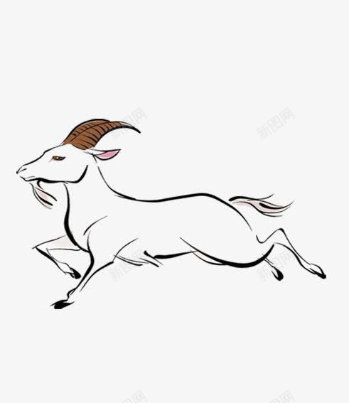 自由的奔跑png免抠素材_88icon https://88icon.com 牧羊人 线描 绘画 羚羊 装饰 速度