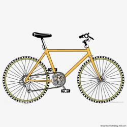 自行车换色卡通素材