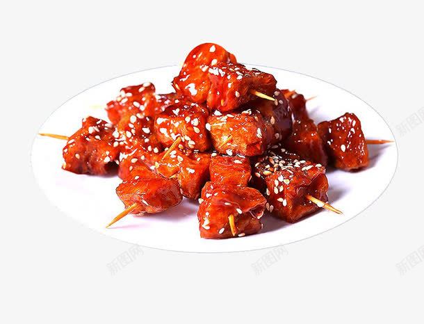 孜然休闲食品麻辣牙签肉png免抠素材_88icon https://88icon.com 串串香 牙签肉 零食小吃 麻辣休闲