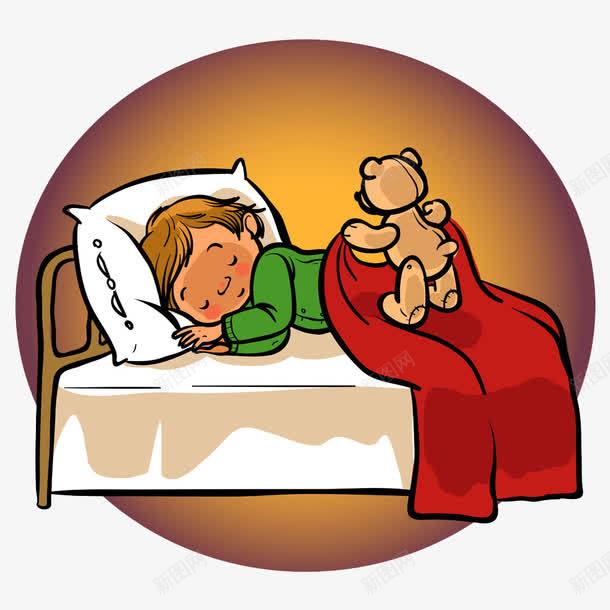 睡觉的小女孩png免抠素材_88icon https://88icon.com 卡通 可爱 小女孩 小熊 小熊玩偶 手绘 晚上 晚间 熟睡 熟睡少女 盖被子 睡觉