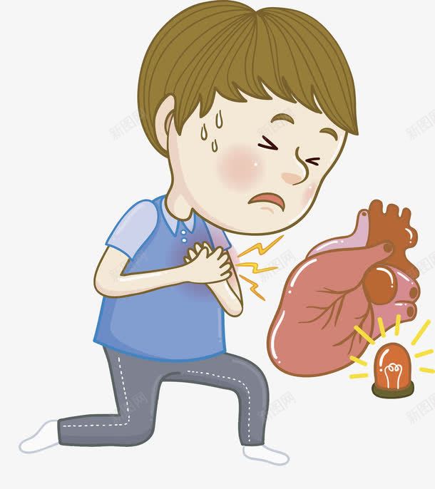 心脏痛的男人png免抠素材_88icon https://88icon.com 卡通 心脏 心脏图案 手绘 男人 红灯 难受的