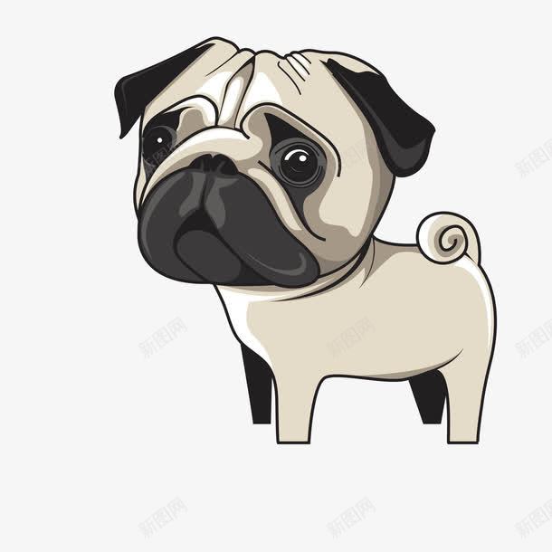 丑萌巴哥犬矢量图eps免抠素材_88icon https://88icon.com 呆萌 壁纸 手机壳 无辜 矢量巴哥犬 矢量图