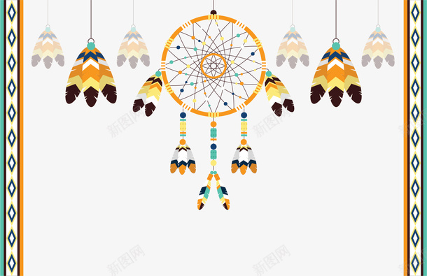 黄棕色羽毛民族风挂饰矢量图ai免抠素材_88icon https://88icon.com 民族风 波西米亚 矢量png 羽毛 羽毛挂饰 黄棕色 矢量图