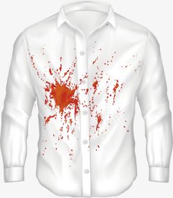 白衬衫上的红色污迹素材