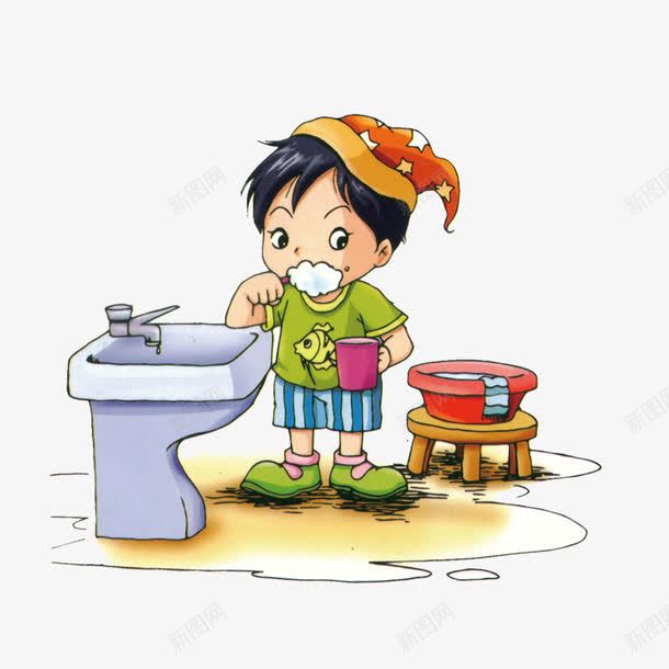 刷牙的孩子png免抠素材_88icon https://88icon.com 刷牙 孩子 洗手间 男孩