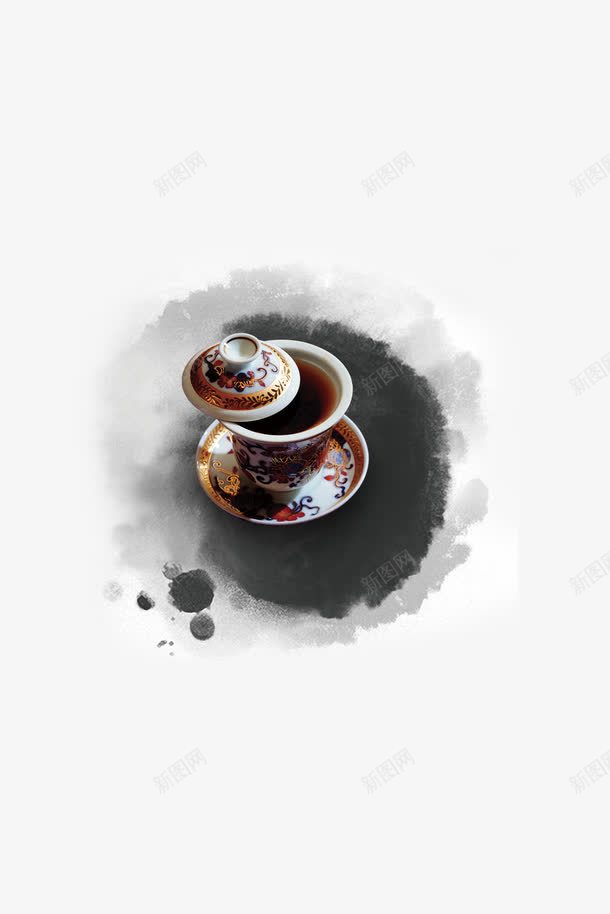 茶杯喝茶水墨画背景png免抠素材_88icon https://88icon.com 品茶 喝茶 水墨画背景 茶杯 茶道