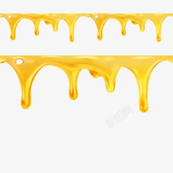 黄色流体黄油流淌高清图片