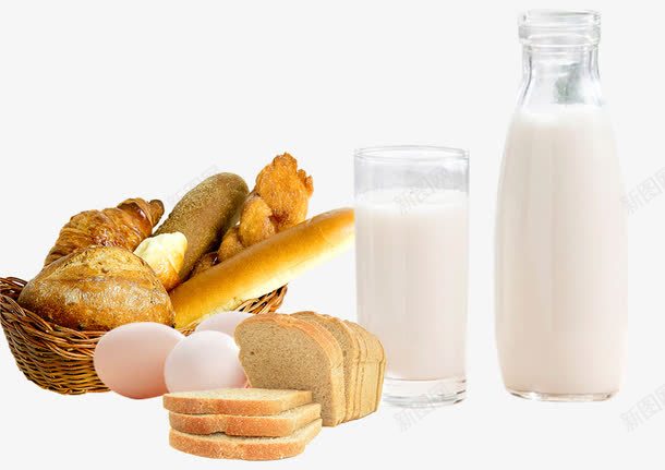 牛奶鸡蛋面包png免抠素材_88icon https://88icon.com 免抠 早点 早餐 牛奶 营养 面包 鸡蛋