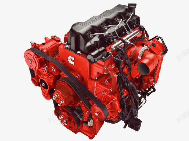 红色涡轮增压发动机png免抠素材_88icon https://88icon.com 动力强劲 汽车零件 涡轮 皮带 运作