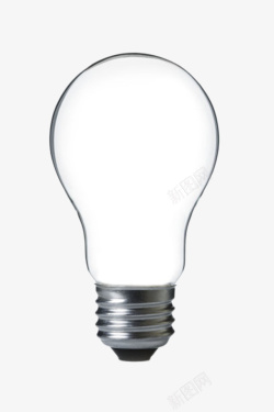 透明白色立体电器灯泡产品实物素材