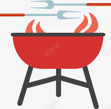 碳烤玉米炭火烤肉图标图标
