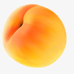 立体水果素材黄色的新鲜桃子高清图片