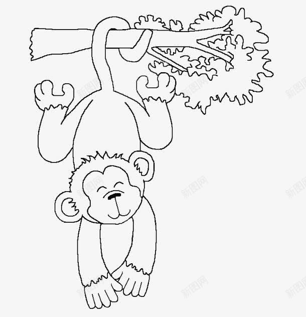 猴子爬树png免抠素材_88icon https://88icon.com 倒立 免抠PNG 卡通 可爱 爬树 猴子 猴子爬树 简笔画 藤蔓