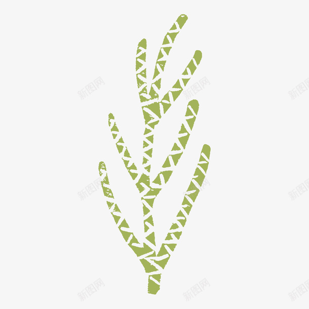 简单的可爱日系植物png免抠素材_88icon https://88icon.com 可爱 复古 小清新 手绘 手账本子装饰 植物 海草 纹理 绿色