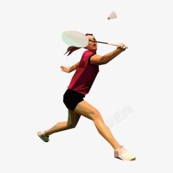 一个打羽毛球的人打羽毛球的人高清图片