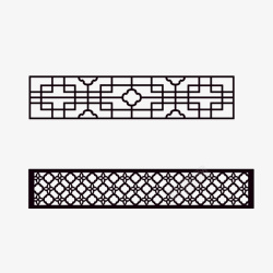 护栏样式中式栏杆镂空样式高清图片