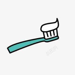 药膏卡通牙刷牙膏高清图片