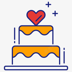 双层生日蛋糕爱心和双层蛋糕简笔画高清图片
