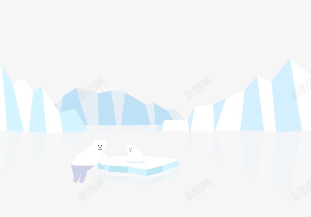 南极冰川png免抠素材_88icon https://88icon.com 冰山 冰峰 海报 海面冰川 白色 蓝色