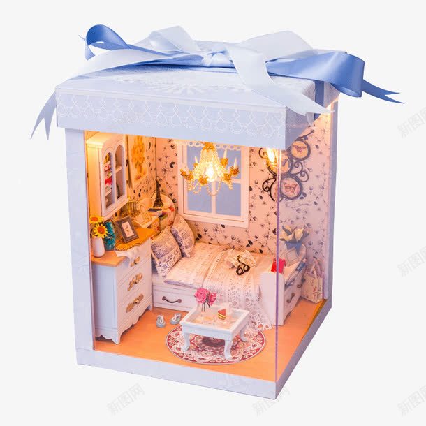 手工制作模型房子png免抠素材_88icon https://88icon.com diy小屋模型 三八妇女节礼物 创意礼物 别墅玩具拼装礼品 女生生日礼物 男孩创意模型 盒子里的小屋模型 礼盒设计模型