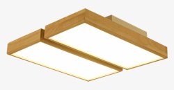 日式灯具长方形原木日式吸顶灯高清图片