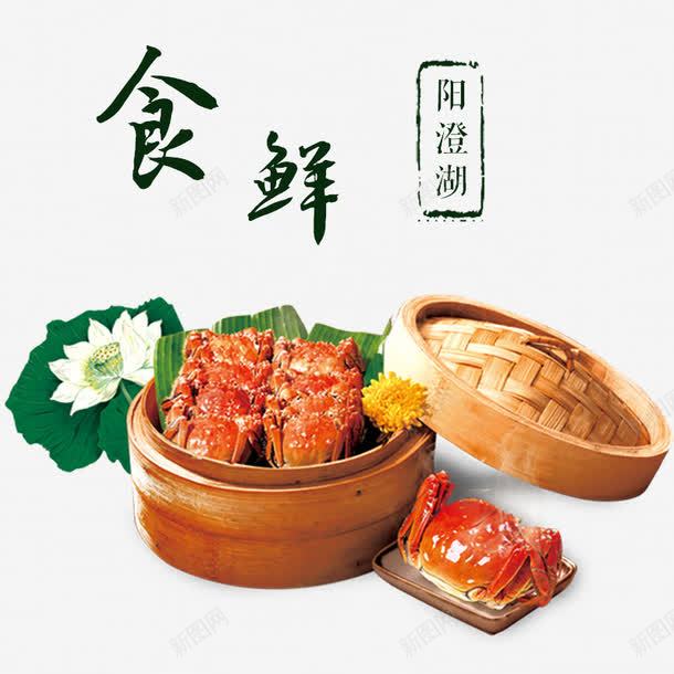 大闸蟹美食海报psd免抠素材_88icon https://88icon.com 大闸蟹 阳澄湖 食鲜美食招贴