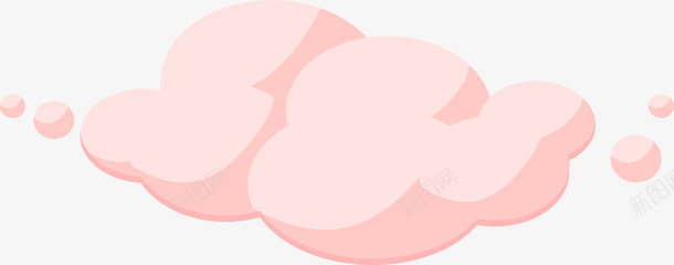 粉色云朵png免抠素材_88icon https://88icon.com 卡通有趣 扁平化 矢量图案 粉色云朵 装饰图 设计图