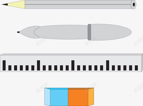 尺子铅笔png免抠素材_88icon https://88icon.com 刻度 刻度尺 卡通 尺子 尺寸标尺 标尺 橡皮 测一测 测量 测量工具 量一量 铅笔