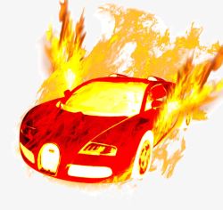 燃烧的汽车素材