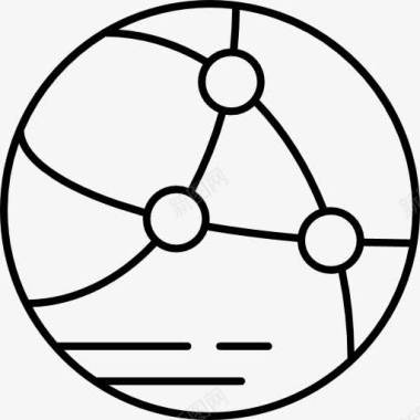 连接圆点网络符号图标图标