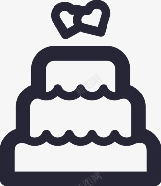婚礼装饰婚礼用品矢量图图标图标