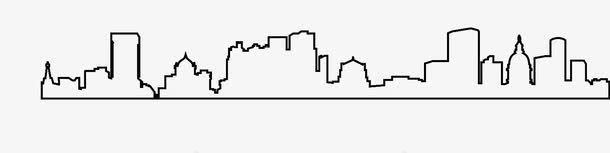 城市建筑轮廓png免抠素材_88icon https://88icon.com 城市建筑 房子 矢量装饰 装饰