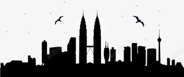 吉隆坡夜色剪影png免抠素材_88icon https://88icon.com 双子星塔 吉隆坡 吉隆坡剪影 城市剪影 城市地标