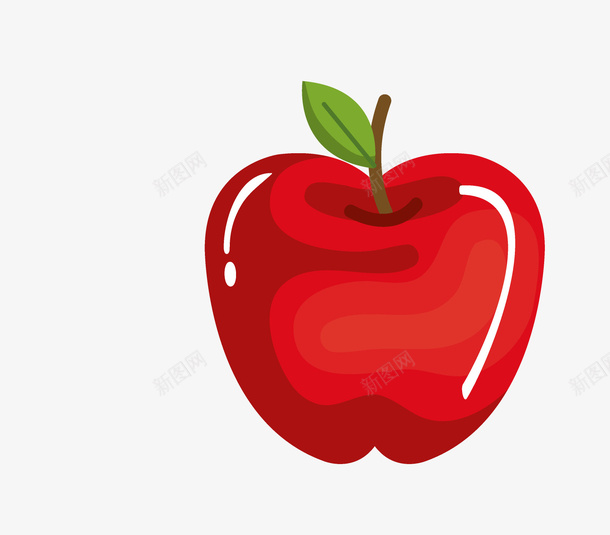 卡通手绘红色的苹果png免抠素材_88icon https://88icon.com 创意 动漫动画 卡通手绘 彩绘 红色的苹果 蔬菜与瓜果
