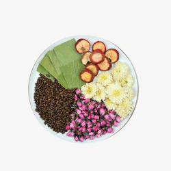优质藏茶产品实物桃花茶五种组合高清图片