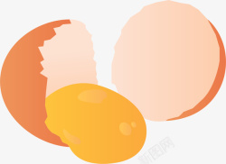 蛋壳蛋黄鸡蛋素材
