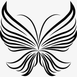 对称蝴蝶条纹的蝴蝶翅膀上美丽的灯光视图图标高清图片