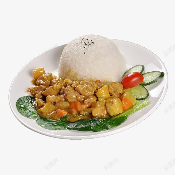 鸡丁肉咖喱鸡排饭png免抠素材_88icon https://88icon.com 主食 咖喱汁 咖喱鸡排饭 盖浇饭 米饭 胡萝卜 餐饮 鸡丁肉