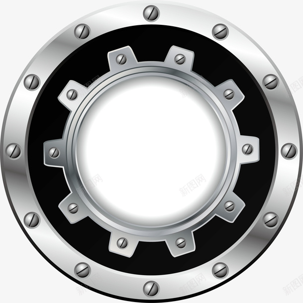 灰色齿轮圆圈png免抠素材_88icon https://88icon.com 灰色圆圈 灰色螺丝钉 灰色齿轮 白色光晕 金属齿轮 齿轮圆圈