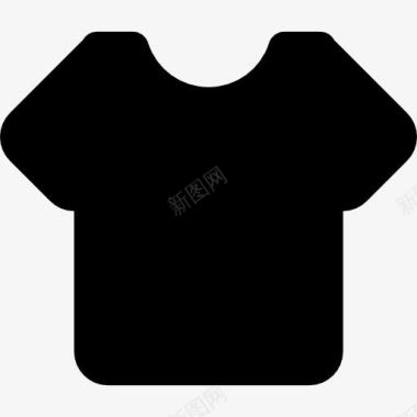 短袖黑色衬衫图标图标