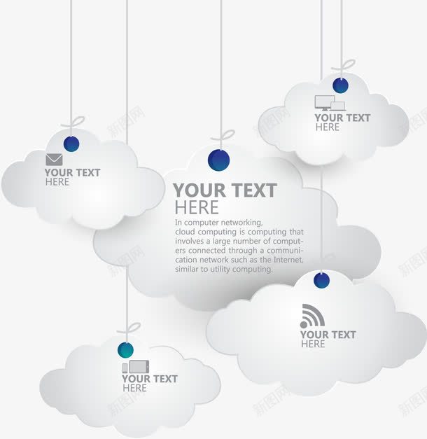 云朵提示框png免抠素材_88icon https://88icon.com 云朵 对话框 提示框 标签