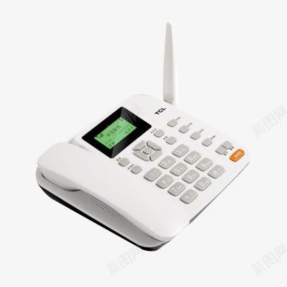 TCL座机电话GF100png免抠素材_88icon https://88icon.com TCL 产品实物 座机电话 无线插卡 白色